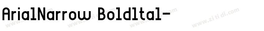 ArialNarrow Boldltal字体转换